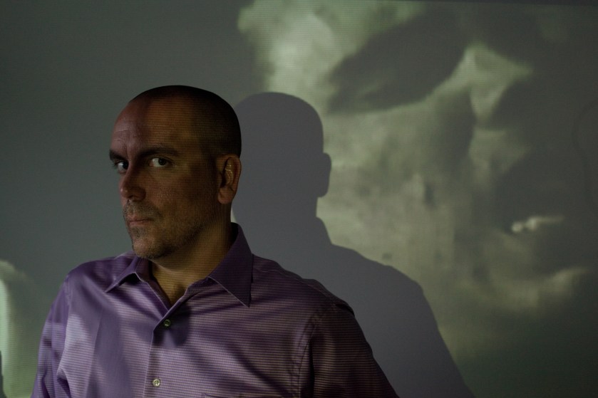 Don Bapst in front of his film Loverman